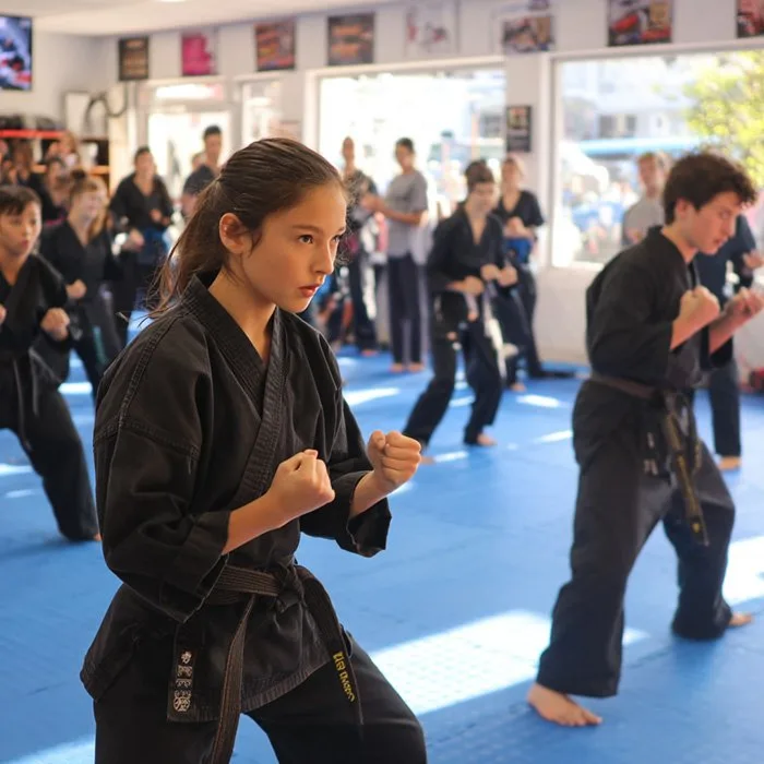 Teen students practicing self-defense techniques at James Martial Arts Academy in El Cajon